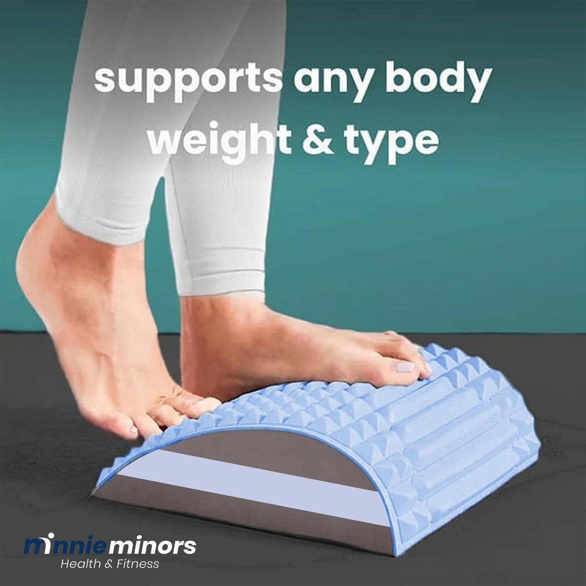 Three adjustable height levels on the back stretcher